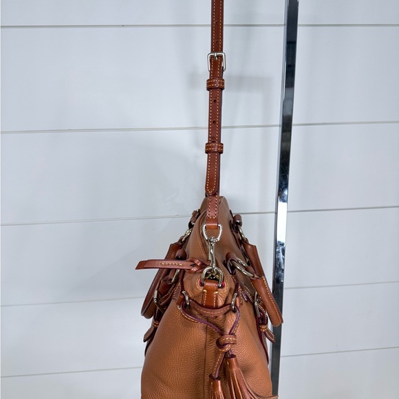 Dooney & Bourke Tan Leather Bristol Satchel - Picture 4 of 12